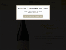 Tablet Screenshot of landmarkwine.com